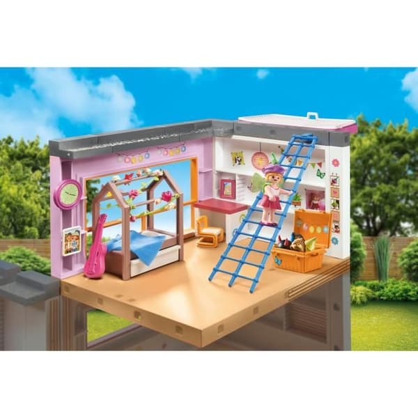 PLAYMOBIL 71610 Barnrum med stugsäng, My Life Arkitektoniskt Hus, 97 delar, Från 4 år