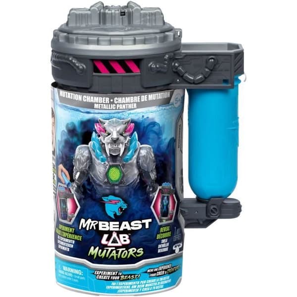 Mutators genomskinliga pantermutationskammarfigur - MR Beast LAB - Genomför ett experiment för att skapa din varelse