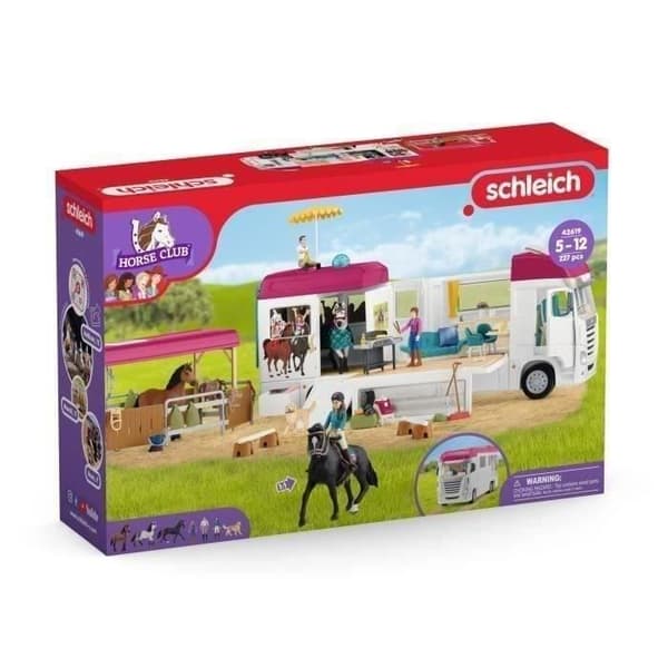 Schleich 42619 Horse Club Equestrian Campingvogn - Sæt, 227 dele, Alder 5+