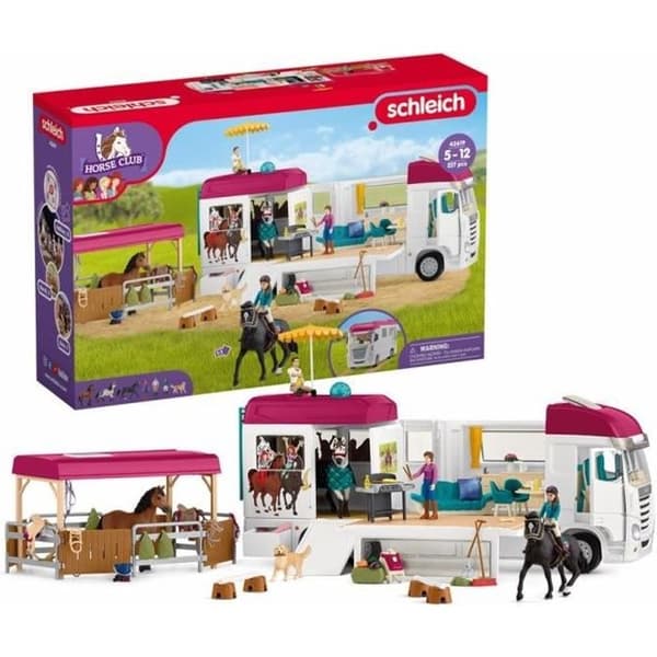 Schleich 42619 Horse Club Equestrian Campingvogn - Sæt, 227 dele, Alder 5+