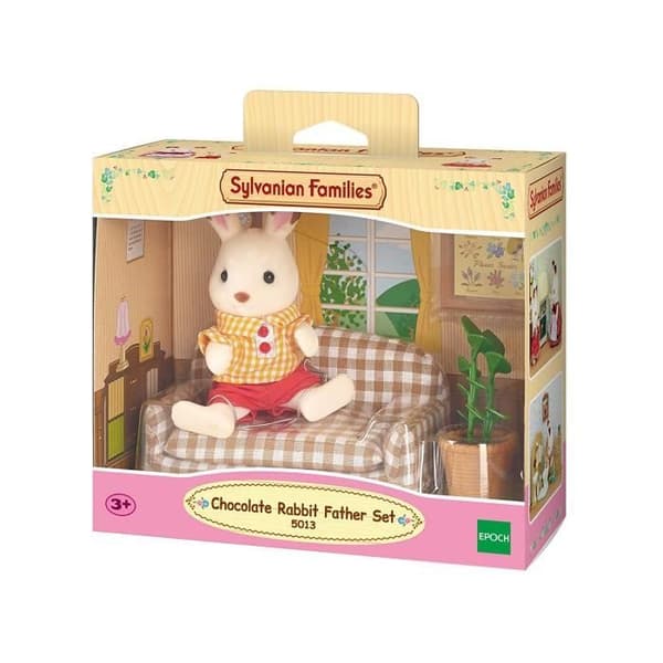 SYLVANIAN FAMILIES 5013 Papa Rabbit Choklad och Vardagsrum