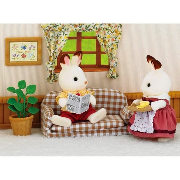 SYLVANIAN FAMILIES 5013 Papa Rabbit Choklad och Vardagsrum