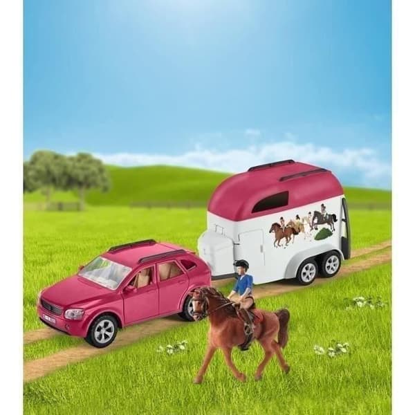 SCHLEICH - Auto perävaunulla - 72223 - Horse Clubin lajitelma