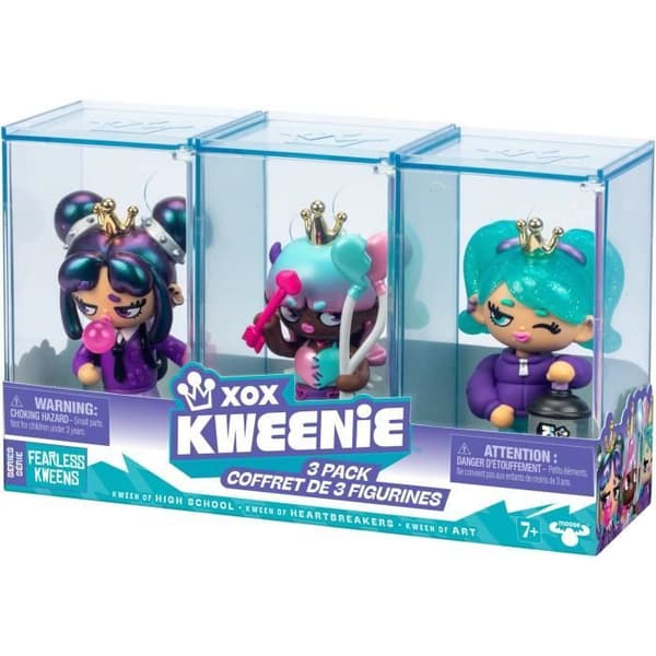 Dukkepakke - XOX KWEENIE - Fearless-serien - 13 cm - 3 dukker inkluderet - Unikke finish