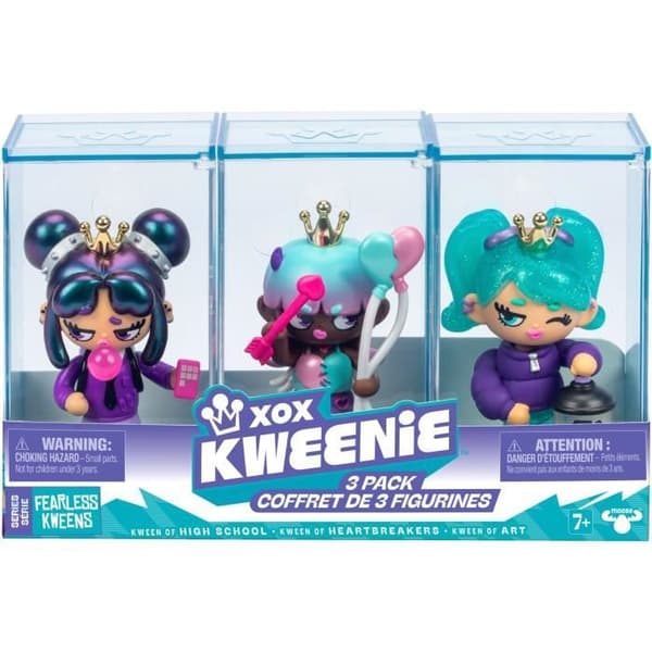 Dukkepakke - XOX KWEENIE - Fearless-serien - 13 cm - 3 dukker inkluderet - Unikke finish