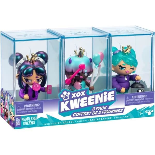 Dukkepakke - XOX KWEENIE - Fearless-serien - 13 cm - 3 dukker inkluderet - Unikke finish