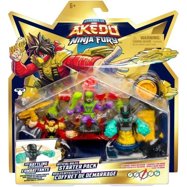 Ninja Fury -aloituspakkaus - MOOSE TOYS - AKEDO - Aloituspakkaus hahmolla ja tarvikkeilla