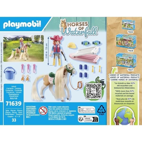 PLAYMOBIL 71639 Ellie med hest, Vandfaldets heste, 33 dele, Fra 4 år