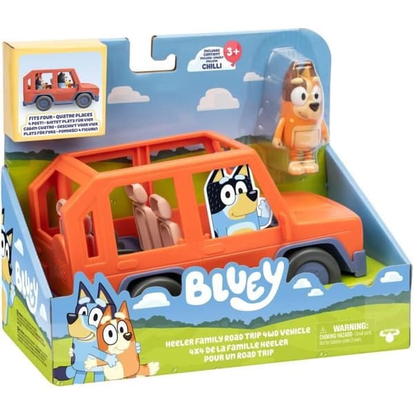 Blueys bil - BLUEY - Familjefordon med Chili-figur och tillbehör