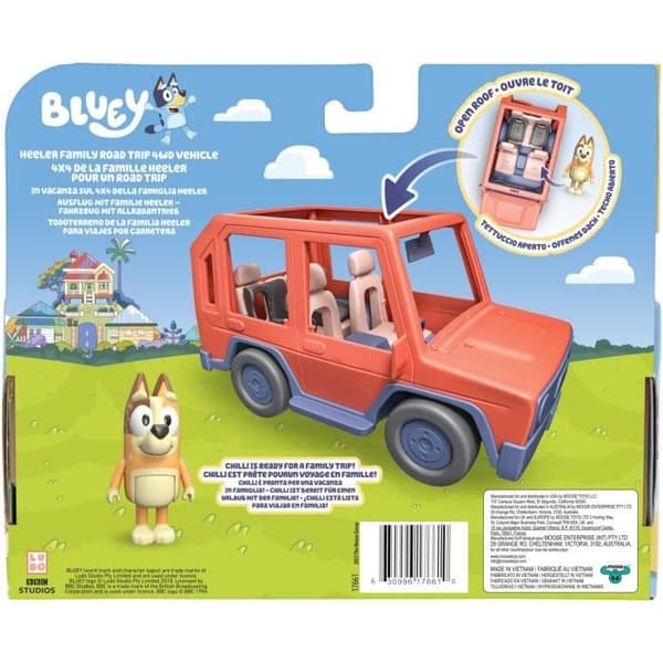 Blueys bil - BLUEY - Familjefordon med Chili-figur och tillbehör
