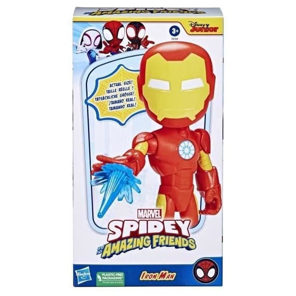 Spidey Iron Man-figur 22 cm, Leksaker för barn, från 3 år, Hasbro Marvel Spidey och hans goda vänner