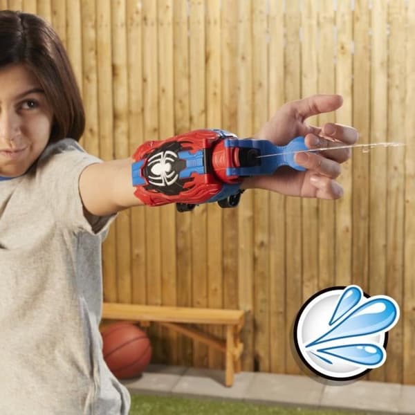 Ultimate Spider-Man Web Shooter 2-in-1 Blaster, Spider-Man-pukeutumislelu, 5+ vuotiaille, Marvel Spider-Man Real Webs