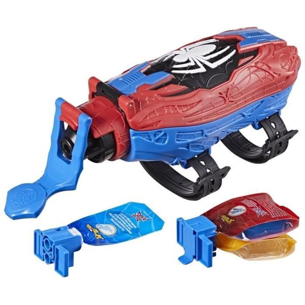 Ultimate Spider-Man Web Shooter 2-in-1 Blaster, Spider-Man-pukeutumislelu, 5+ vuotiaille, Marvel Spider-Man Real Webs