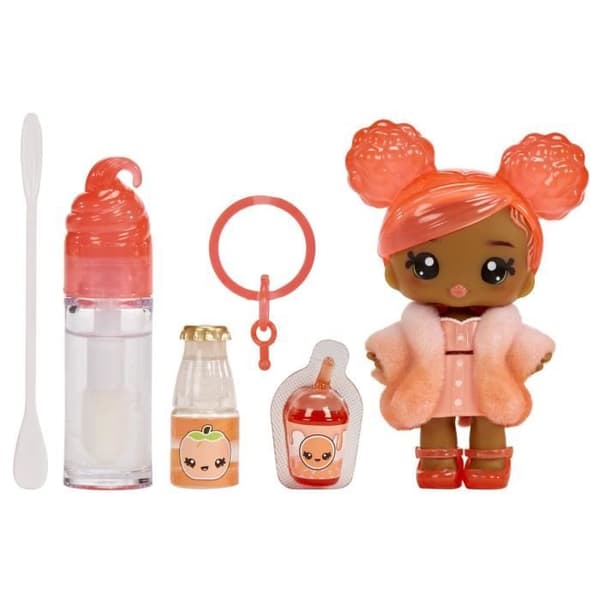 Yummiland - 1 dukke på 10 cm og en glitterlipgloss til at lave - Piper - Goût Pêche - Fra 4 år