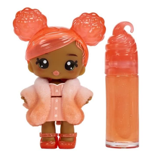 Yummiland - 1 dukke på 10 cm og en glitterlipgloss til at lave - Piper - Goût Pêche - Fra 4 år