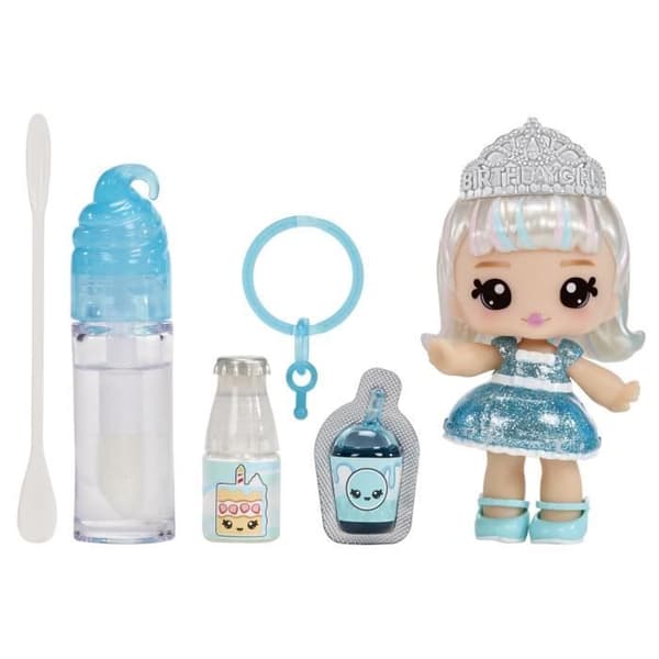 Yummiland - 1 docka på 10 cm och ett glitterläppglans att göra - Callie - Smak av födelsedagstårta - Från 4 år