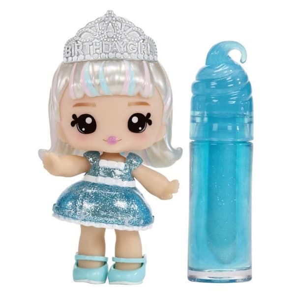 Yummiland - 1 docka på 10 cm och ett glitterläppglans att göra - Callie - Smak av födelsedagstårta - Från 4 år