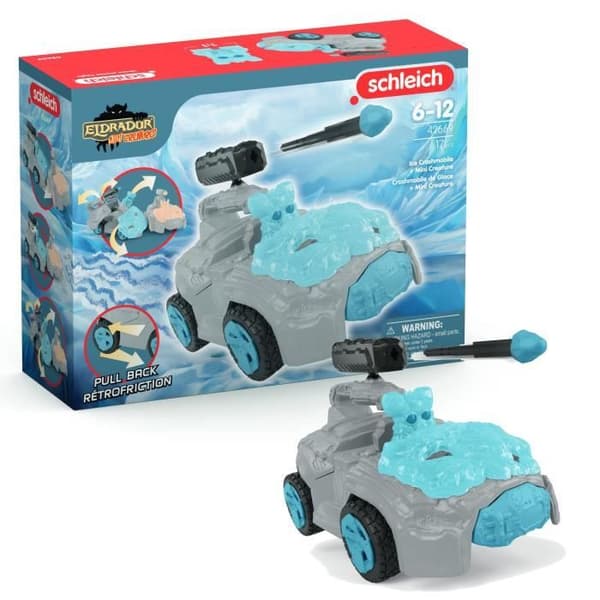 SCHLEICH - 42669 ELDRADOR CREATURES Is-ulykkesmobil med minivæsen - Bilsæt med fantastisk figur