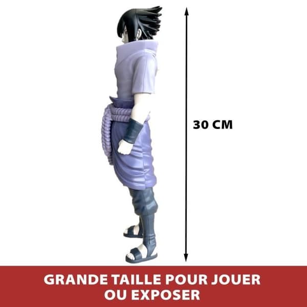 Stor ledad figur - BANDAI - Anime Heroes - Naruto Shippuden - Anime Heroes Mega Figur 30 cm - Sasuke Uchiha