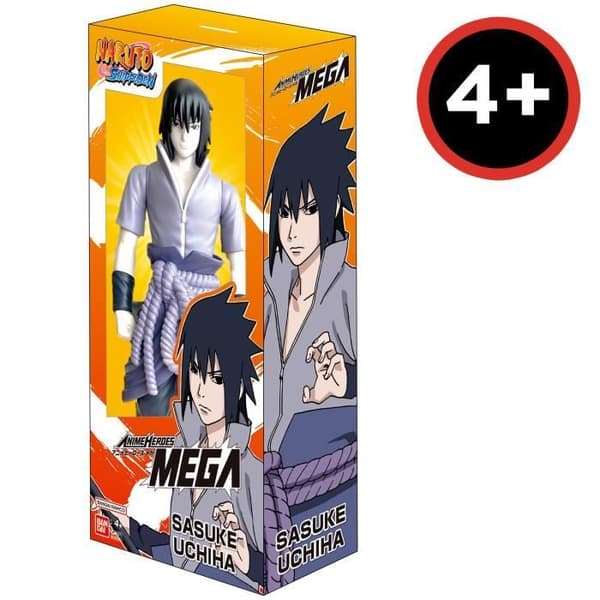 Stor ledad figur - BANDAI - Anime Heroes - Naruto Shippuden - Anime Heroes Mega Figur 30 cm - Sasuke Uchiha