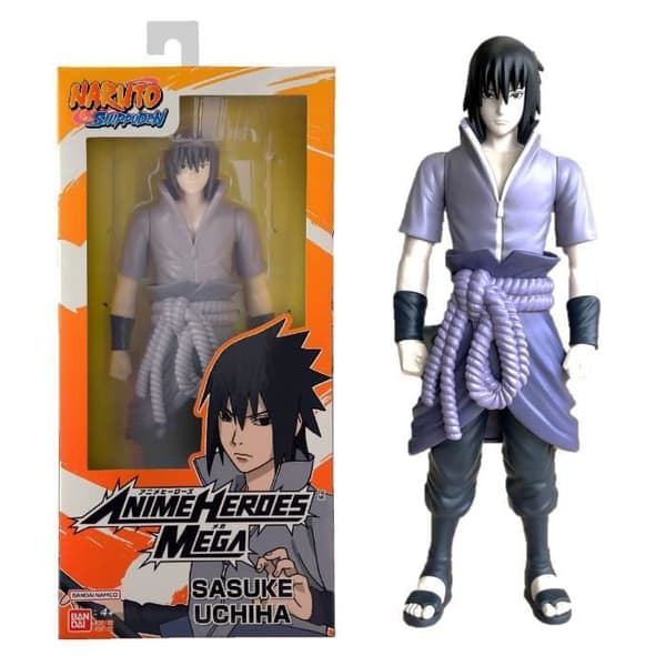 Stor ledad figur - BANDAI - Anime Heroes - Naruto Shippuden - Anime Heroes Mega Figur 30 cm - Sasuke Uchiha
