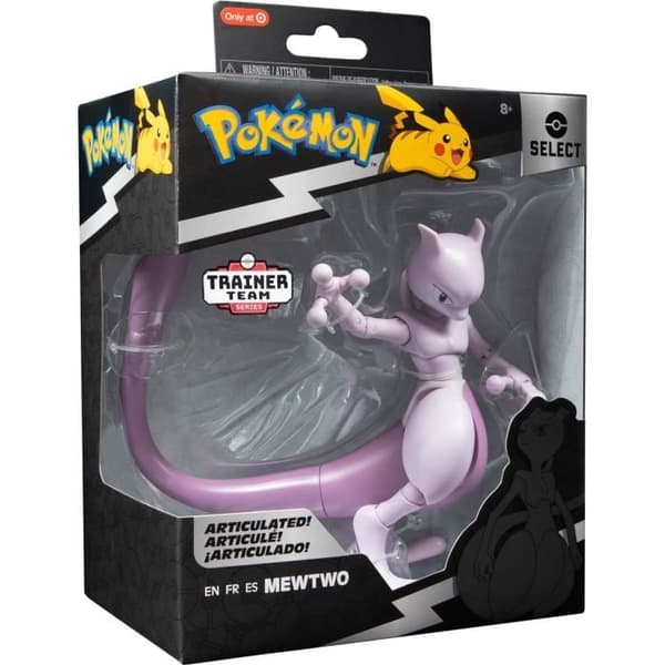 Figur - BANDAI - Pokémon Mewtwo - 12 cm, ultraartikuleret og meget detaljeret