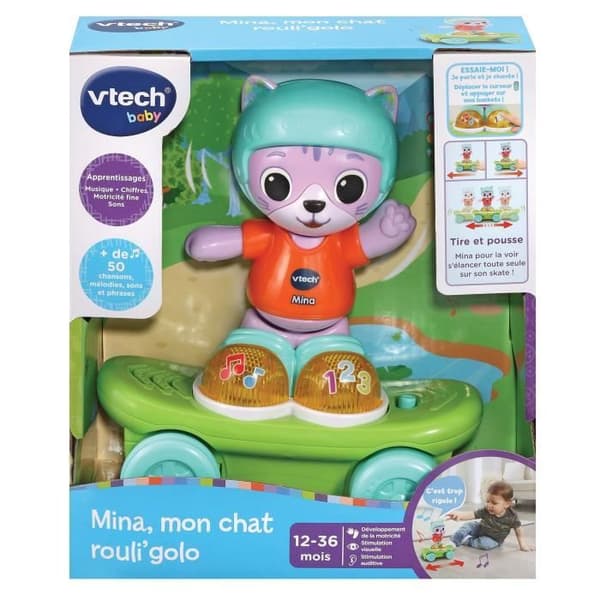 Interaktiv leksak - VTECH BABY - Mina, min Rouli'golo-katt - Skateboard - Unisex - 12 månader+