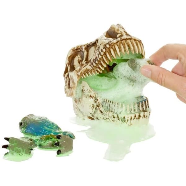 GrossMos - Kæmpe Dinosaurhoved - Opdag dine mini-dinosaurer i slimen - 4 modeller at samle - Tilfældig