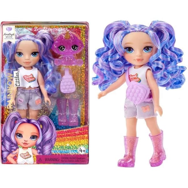 Rainbow High Littles - 15 cm docka + husdjur - Lila - Från 4 år