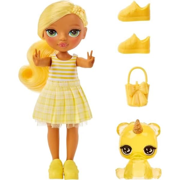 Rainbow High Littles - 15 cm docka + husdjur - gul - från 4 år