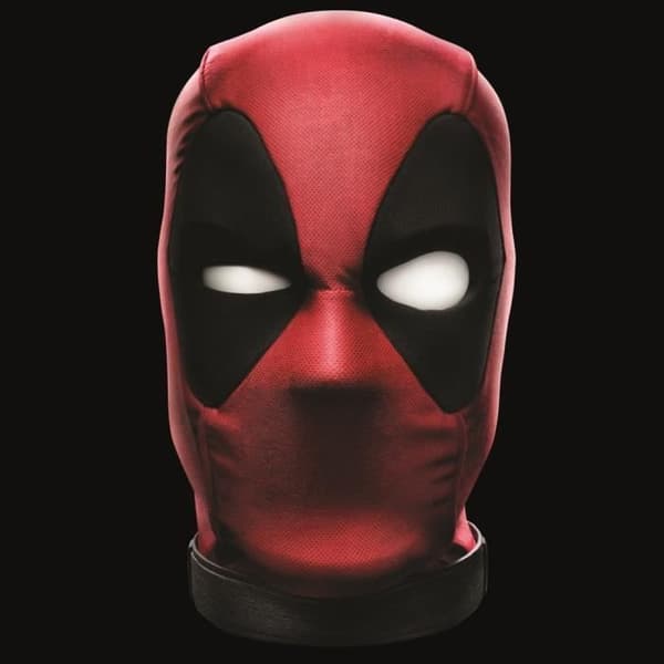 Interaktivt Deadpool-hoved, bevægelser og samtaler, specialapp, samleobjekt for voksne, 600+ lyde og sætninger på engelsk, Marvel
