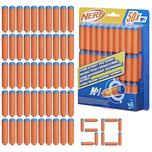 Nerf N-serie 50-pils refill N1. skumpile kompatibel med Nerf N-serie blastere. legetøj til børn og
