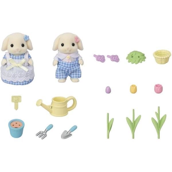 Pop - SYLVANIAN FAMILIES - Veli ja sisko Kani Pässi - Puutarhanhoito - Nivelletty - Monivärinen