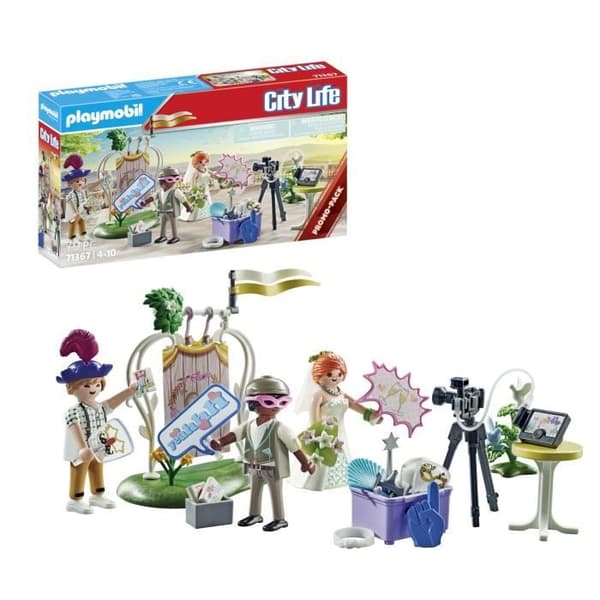 PLAYMOBIL - Kaupunkielämää - Hääpari ja kamera - Ulkona - Valkoinen - Alkaen 4-vuotiaille