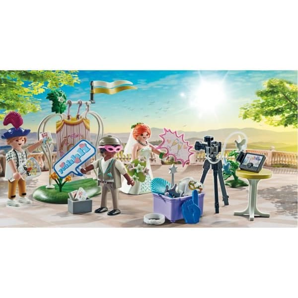 PLAYMOBIL - Kaupunkielämää - Hääpari ja kamera - Ulkona - Valkoinen - Alkaen 4-vuotiaille