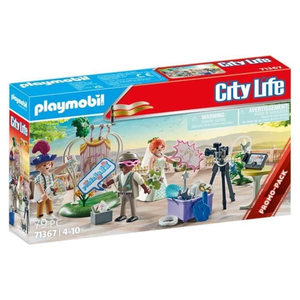 PLAYMOBIL - Kaupunkielämää - Hääpari ja kamera - Ulkona - Valkoinen - Alkaen 4-vuotiaille