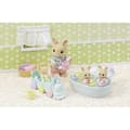 Miniatyrbillede 4 af 6: Miniaturefigurer - SYLVANIAN FAMILIES - 5707 - Creme Kanin-trillinger og badetilbehør