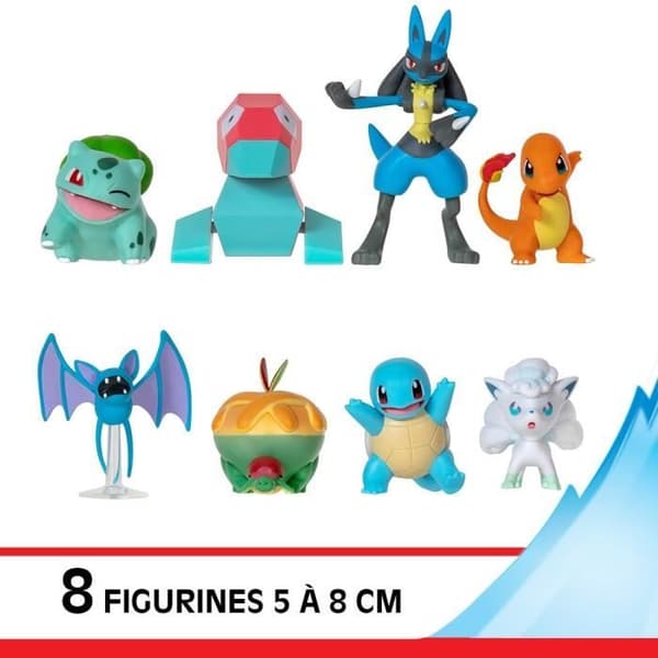 Paket med 8 Pokémon-figurer - BANDAI - JW3063 - Flerfärgad - Pokémon Battle
