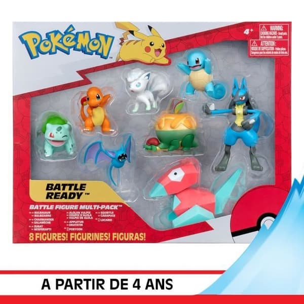 Paket med 8 Pokémon-figurer - BANDAI - JW3063 - Flerfärgad - Pokémon Battle