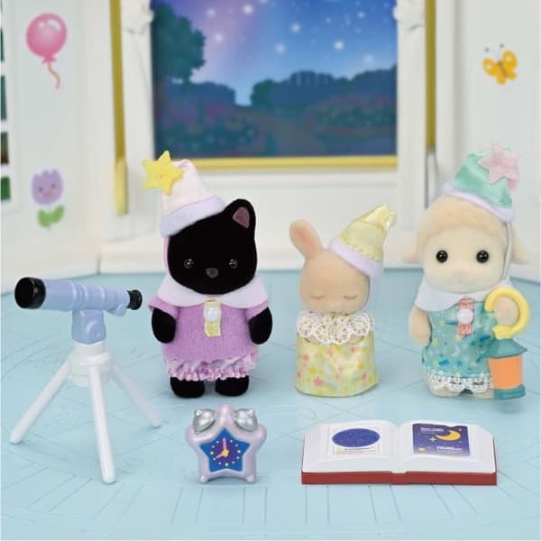 SYLVANIAN FAMILIES 5750 - Trion av pyjamaspartybebisar