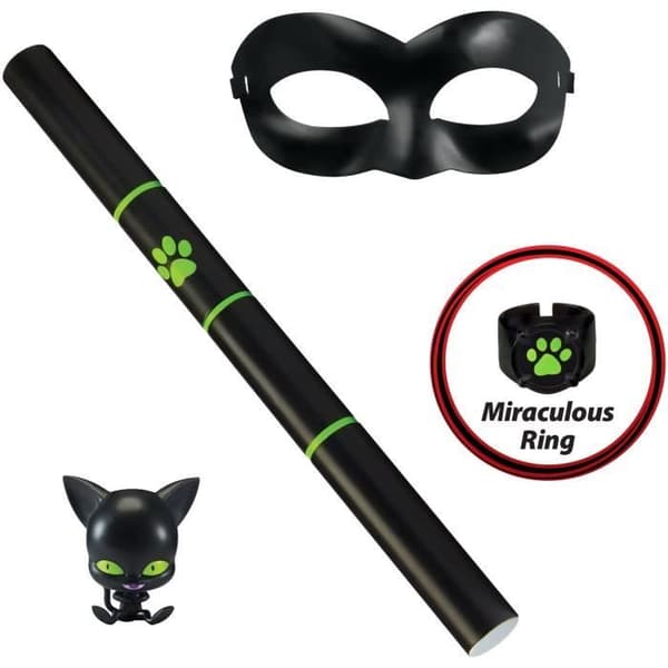 BANDAI - Ihmeellinen Muutossetti - Cat Noir - Maaginen Tarvike - Maaginen Koru - Kwami
