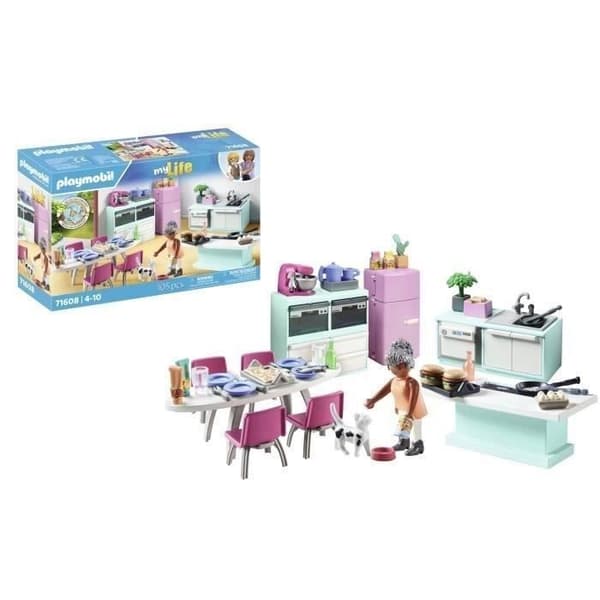 PLAYMOBIL 71608 Køkken med køkkenø, Mit liv, Arkitektens hus, 105 dele, Fra 4 år