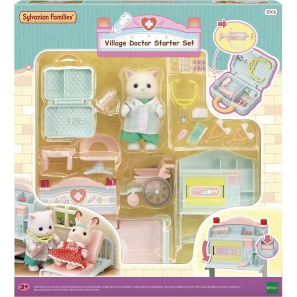 Landsbylæge-sæt - Sylvanian Families - Model 5705 - Tilbehør inkluderet