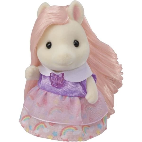 SYLVANIAN FAMILIES Ponypige-sminkebord - Joy med lyserødt hår - Hårtilbehør inkluderet
