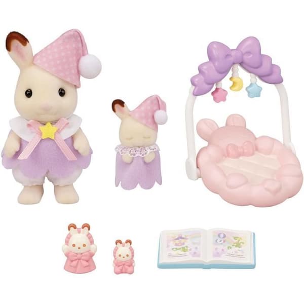 Chokoladekanin-søstrenes sengetid - SYLVANIAN FAMILIES - 5806
