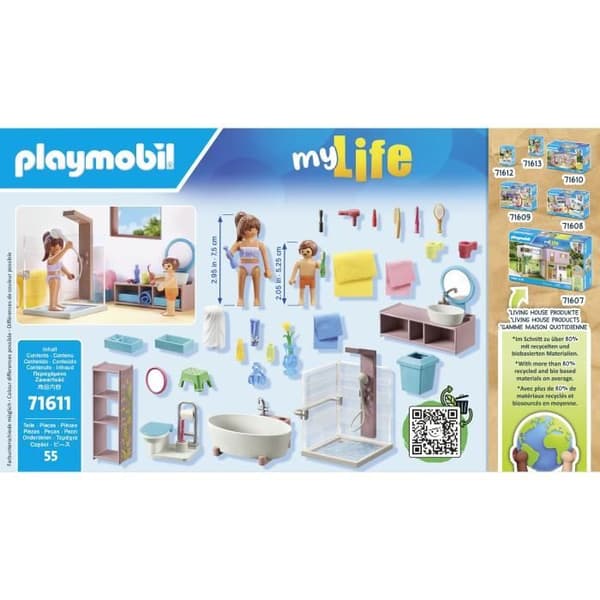 PLAYMOBIL - 71611 - Badeværelsesbadekar