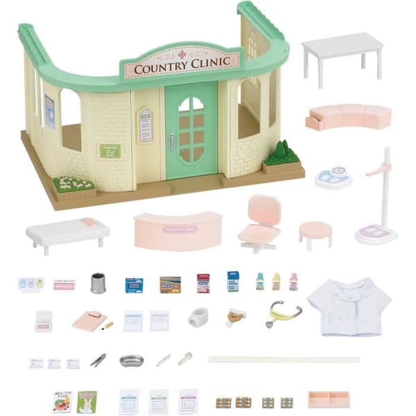 Miniature lægekontor - SYLVANIAN FAMILIES - 5096 - Tilbehør inkluderet