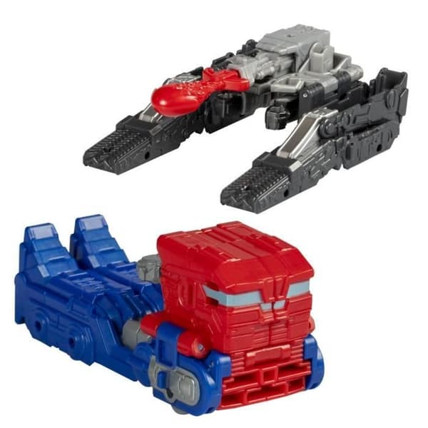 Sæt med 2 Optimus Prime (Orion Pax) og Megatron (D-16) 11 cm figurer, legetøj til 6-årige, Transformers One Robot Battlers