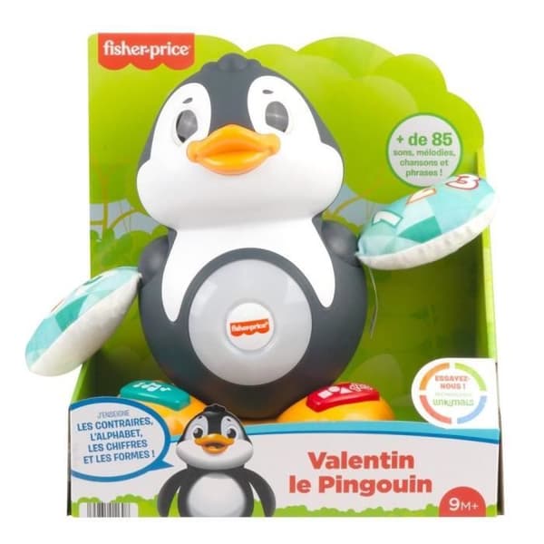 Fisher-Price - Linkimals Valentin Pingvinen - Utvecklingsleksak för bebisar - Från 9 månader HCJ61