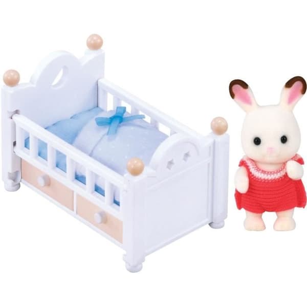 Babyseng med chokoladekanin babyfigur - SYLVANIAN FAMILIES - MØBLER OG TILBEHØR
